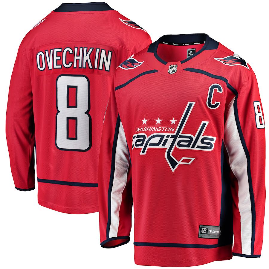 Men Washington Capitals #8 Alexander Ovechkin Fanatics Branded Red Breakaway Player NHL Jersey